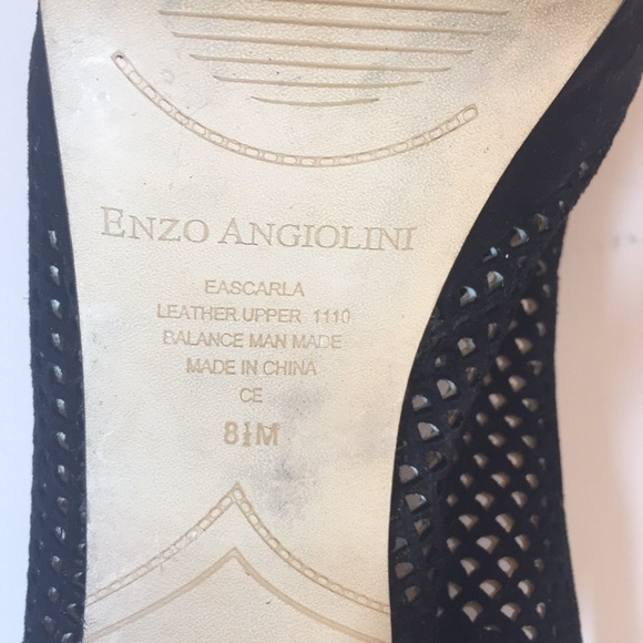 Enzo Angiolini high heels black open toe sandals - Picture 9 of 12